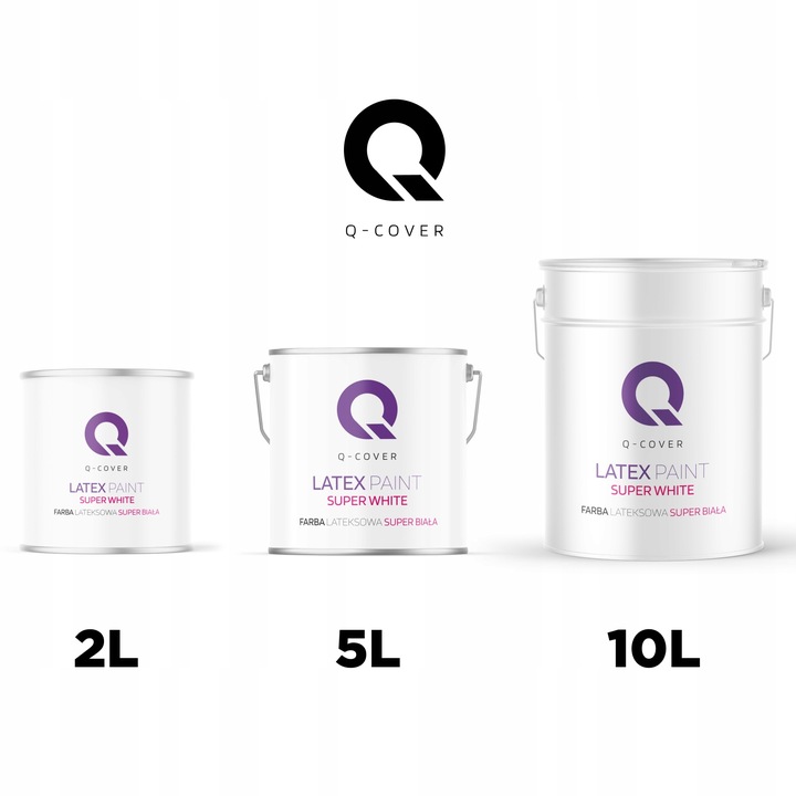 Biała Farba Do Ścian Lateksowa Super Biała 10L Głęboki Mat Czysta Biel