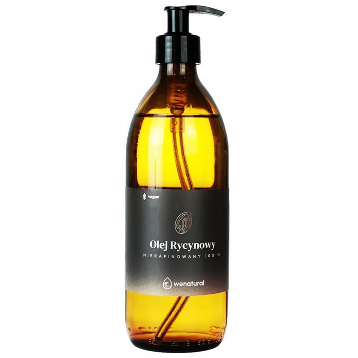 Olej Rycynowy Nierafinowany 500ml Wenatural - do Ciała Mocne Włosy i Brwi