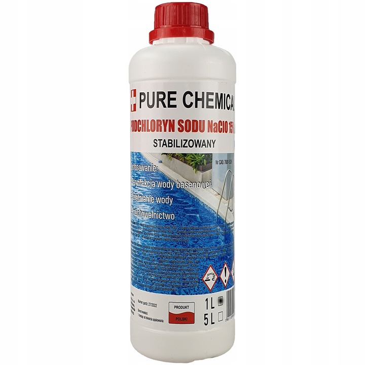 PODCHLORYN SODU 15% CHLOR W PŁYNIE DO BASENU 3L 3x1L