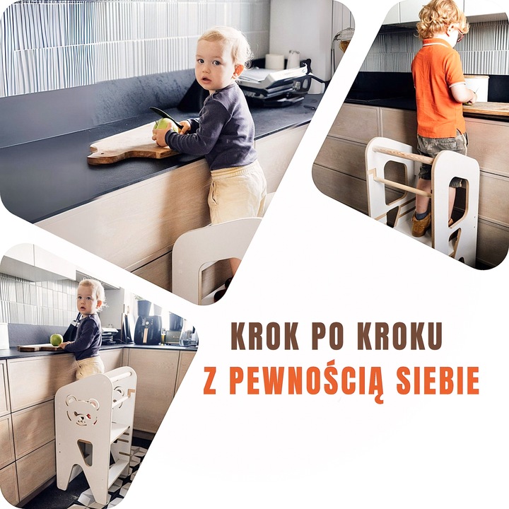 POMOCNIK KUCHENNY DLA DZIECI KITCHEN HELPER MDF + DREWNO POLSKI PRODUKT