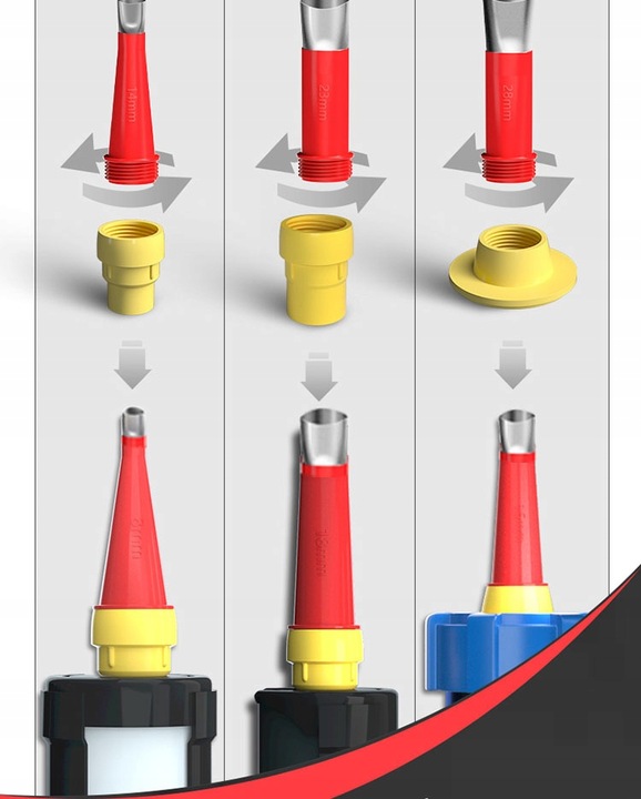 Końcówki do Silikonu Silikonowania Dysza Wyciskacz Aplikator Pistolet