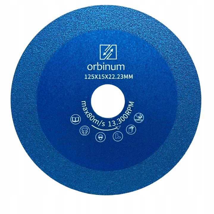 Tarcza diamentowa ORBINUM 125mm do precyzyjnego cięcia szkła gresu płytek