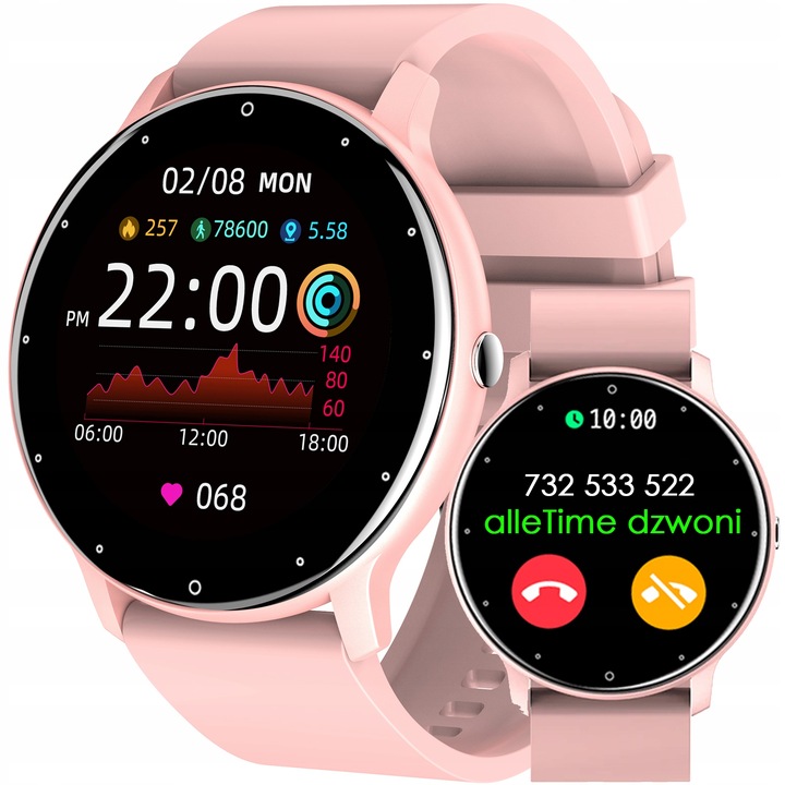 Zegarek SMARTWATCH SMS KROKI PULS POLSKIE MENU