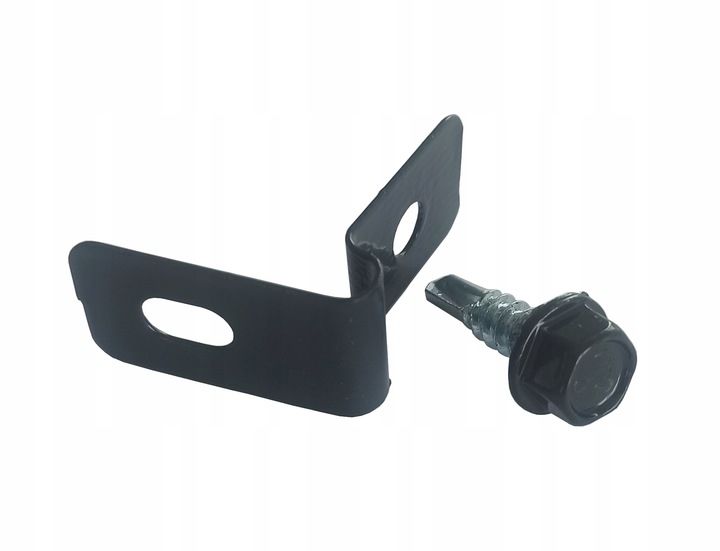 ZAWIJKA UCHWYT ZAPINKA do PANELI 100 szt + wkręty GRAFIT ANTRACYT RAL