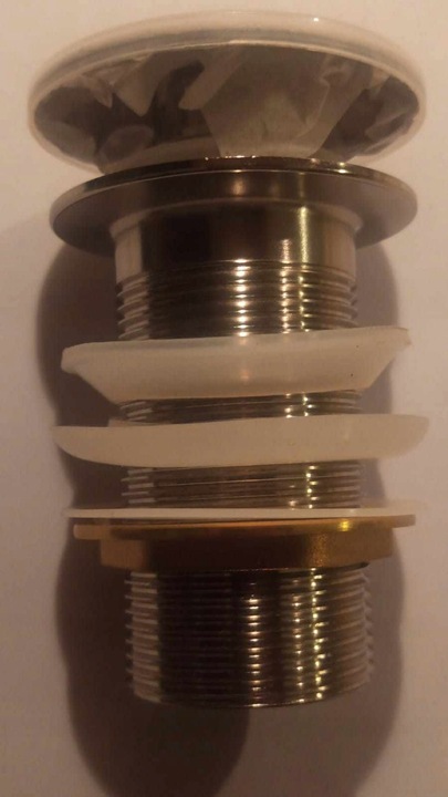 KOREK KLIK KLAK DO UMYWALKI BEZ PRZELEWU CHROM MOSIĄDZ KOREK