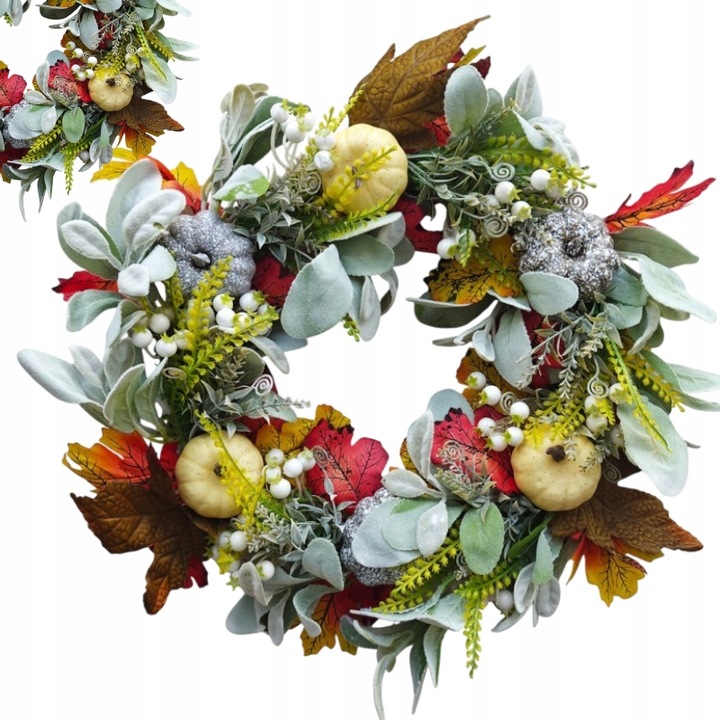 WIENIEC WIANEK GIRLANDA NA DZWI DEKORACYJNY JESIENNY STROIK DYNIE DOM