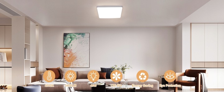 LAMPA ŁAZIENKOWA SUFITOWA LAMPA PLAFON LED BIAŁY NOWOCZESNA 4500K IP40