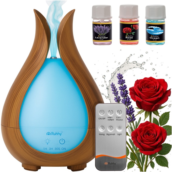 Nawilżacz Powietrza Dyfuzor Ultradźwiękowy Zapachowy Aromaterapia LED