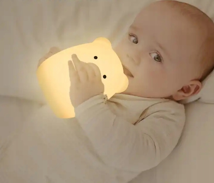 SILIKONOWA LAMPKA NOCNA MIŚ MISIO DLA DZIECI DZIECKA KOLOROWA LED RGB PILOT