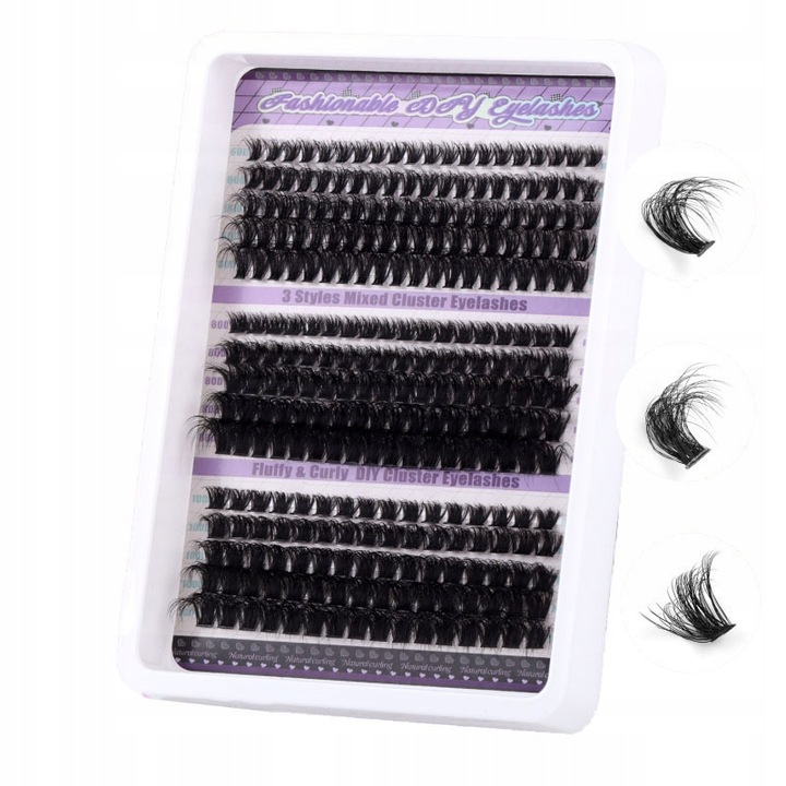 270 SZT SAMODZIELNEGO PRZEDŁUŻANIA RZĘS D CURL CLUSTER IN LASHES PREMIUM