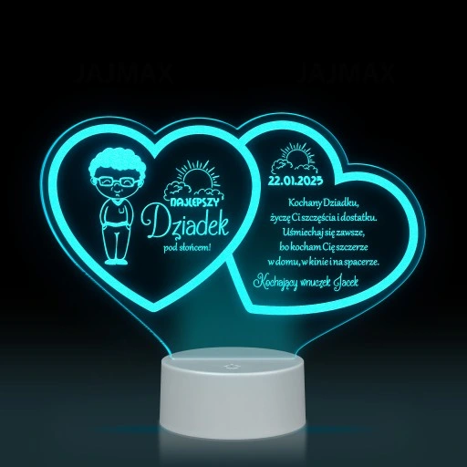 Prezent Dzień Babci i Dziadka Statuetka lampka LED