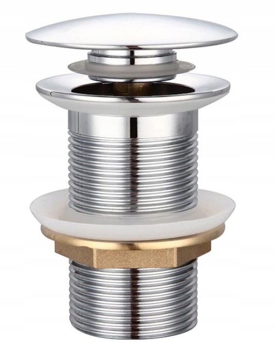 KOREK KLIK KLAK DO UMYWALKI BEZ PRZELEWU CHROM MOSIĄDZ KOREK