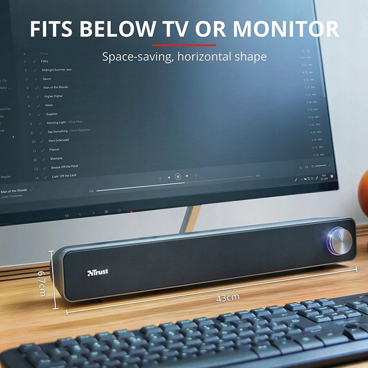 2 x Trust Arys soundbar głośnik do TV monitora