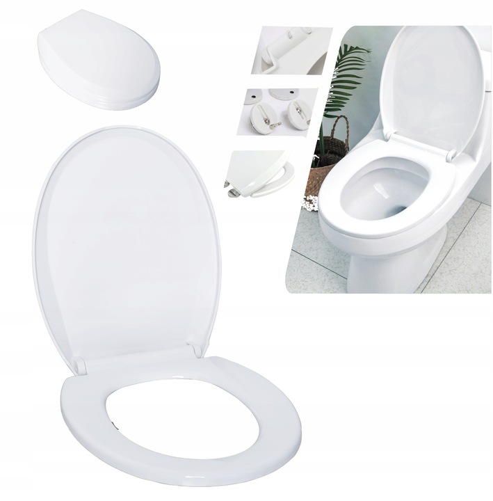 DESKA WC SEDESOWA WOLNOOPADAJĄCA WYPINANA KLOZETOWA UNIWERSALNA RDW-01