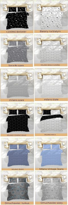 Komplet pościeli 160x200 gruba Polska bawełna 100% dużo wzorów - certyfikat