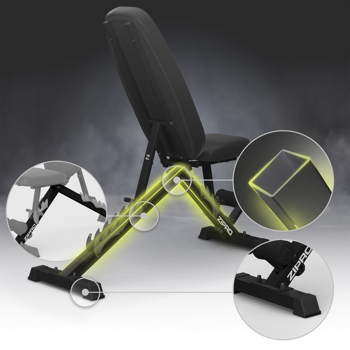 Ławka Treningowa do ćwiczeń Ławeczka prosta regulowana Składana Zipro