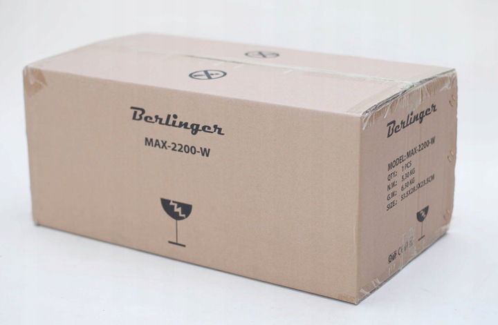 Maszynka do mięsa BERLINGER 2200W metalowa obudowa z regulacją obrotów