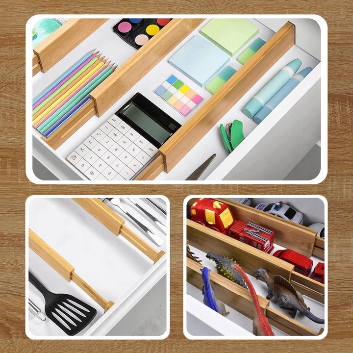 ZESTAW 4x ORGANIZER DO SZUFLADY NA SKARPETKI KUCHENNY DO SZUFLAD