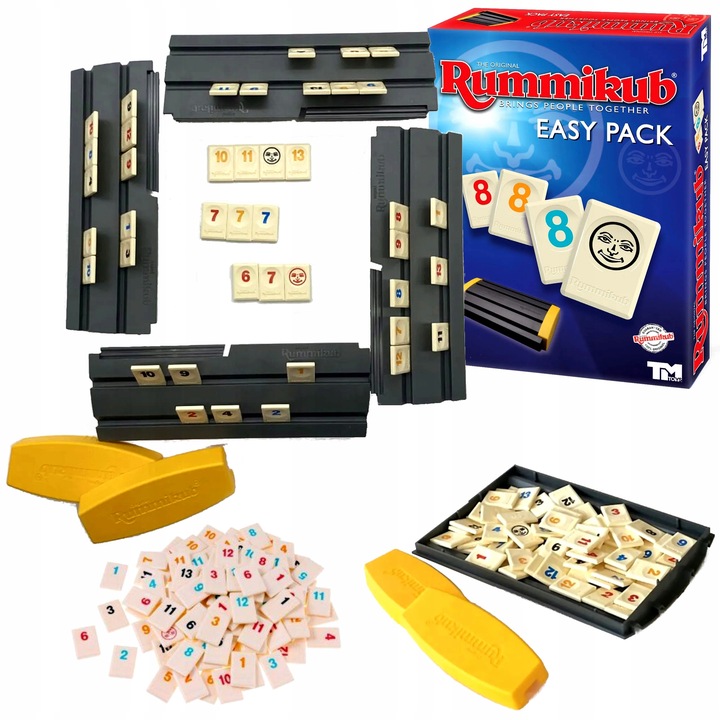 Gra Rummikub EASY PACK gra logiczna liczbowa nowa wersja 4 graczy rodzinna
