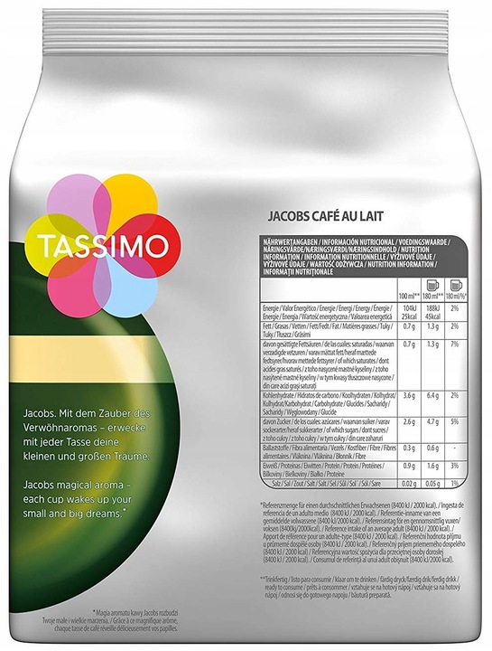 Kapsułki TASSIMO Jacobs Cafe Au Lait 16szt