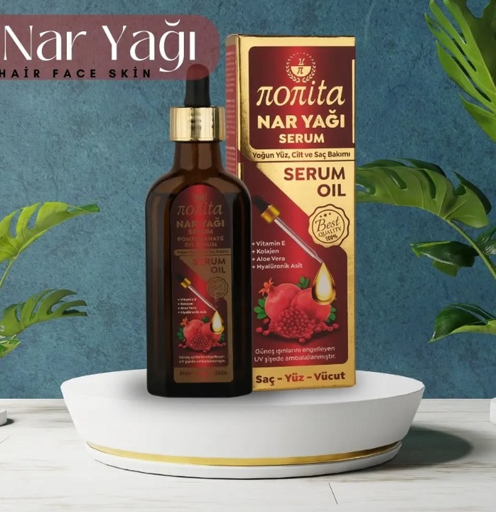 Serum Olejek z PESTEK GRANATÓW 100% Tureckie Twarz Ciało Włosy NONITA