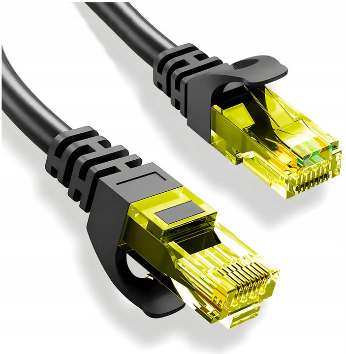 KABEL SIECIOWY LAN CAT 6 UTP PRZEWÓD INTERNETOWY ETHERNET RJ45 CZARNY 30m