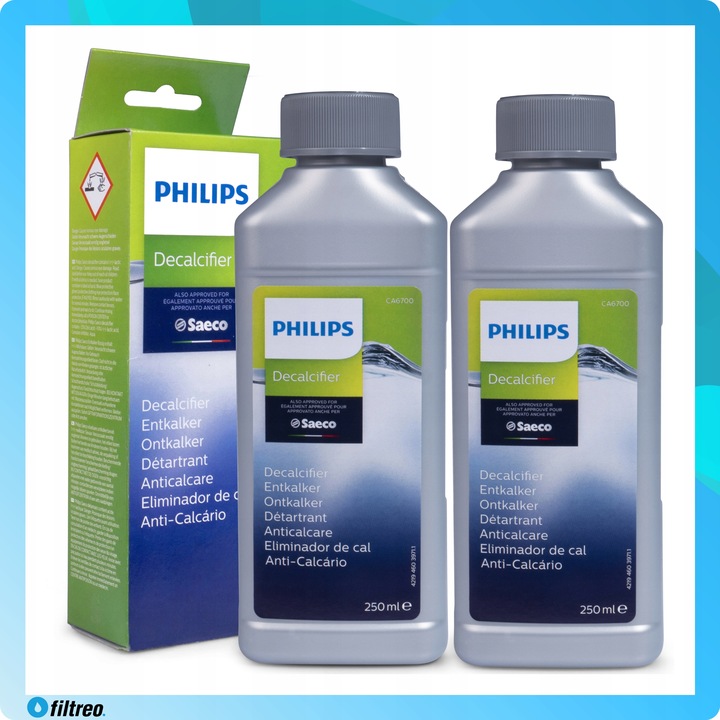 ORYGINALNY ODKAMIENIACZ w płynie do ekspresu Philips LatteGo 2x250ml
