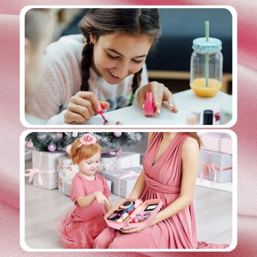 KUFEREK KOSMETYKÓW ZESTAW DO MAKIJAŻU I PAZNOKCI JEDNOROŻEC DZIECI PREZENT