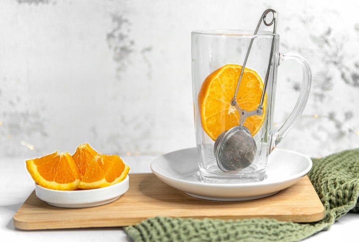 Kubek Alex 400ml ze spodkiem i wieczkiem duży do parzenia herbaty