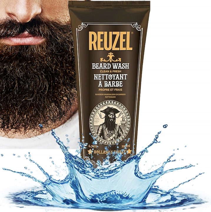 Reuzel Beard Clean&Fresh - Szampon do brody nawilżający oczyszczający 200ml