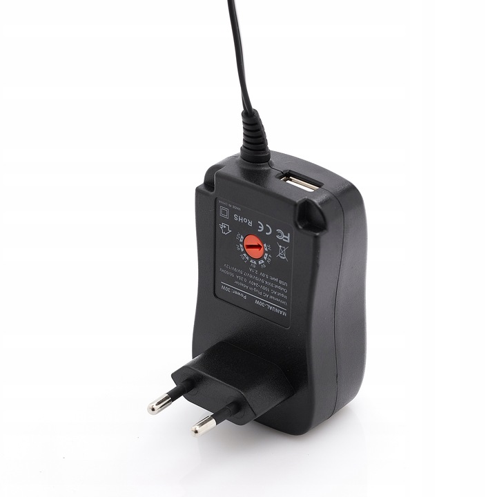 ZASILACZ UNIWERSALNY REGULOWANE NAPIĘCIE WYJŚCIOWE WYMIENNE KOŃCÓWKI