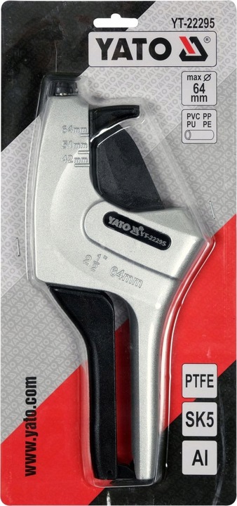 YATO OBCINAK NOŻYCE STALOWE OSTRZA DO RUR PCV PP PE PU PESZLI 64MM YT-22295