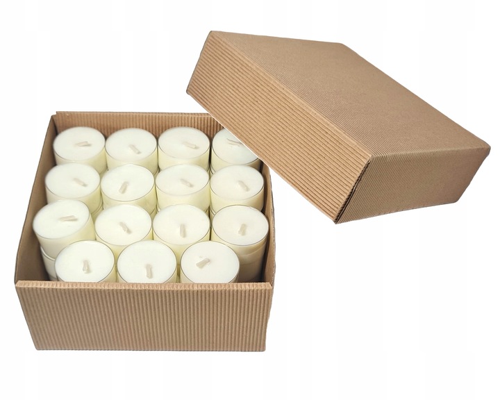 Podgrzewacz Tealighty sojowe bezzapachowe w przezroczystej osłonie -