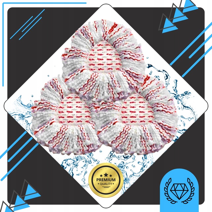 3x WKŁAD NAKŁADKA DO MOPA OBROTOWEGO VILEDA TURBO NOWY MODEL MOPOWANIE