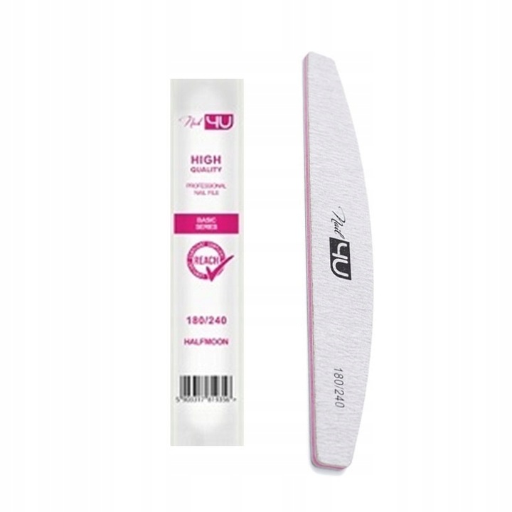 PILNIK DO PAZNOKCI Nail4U Basic Łódka 180/240 Bezpieczny ZESTAW 25 sztuk