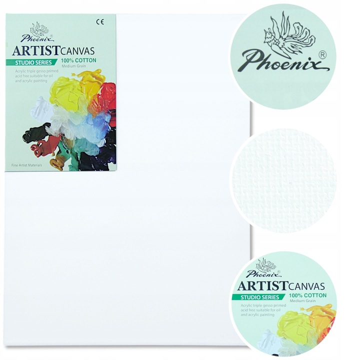 Płótno Malarskie Do Malowania 100x100 cm Podobrazia Phoenix Podobrazie