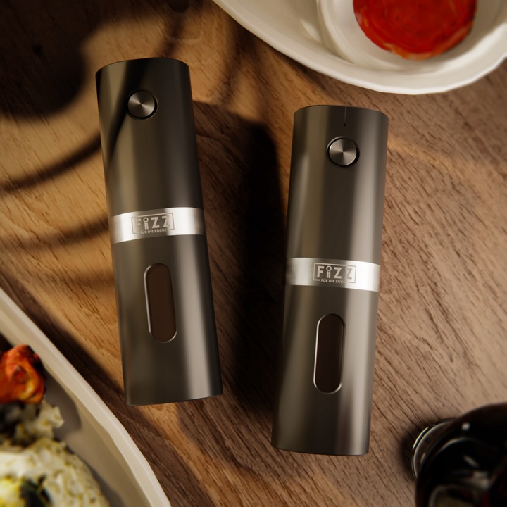 Młynek elektryczny do pieprzu i soli Fizz z akumulatorem Podstawka