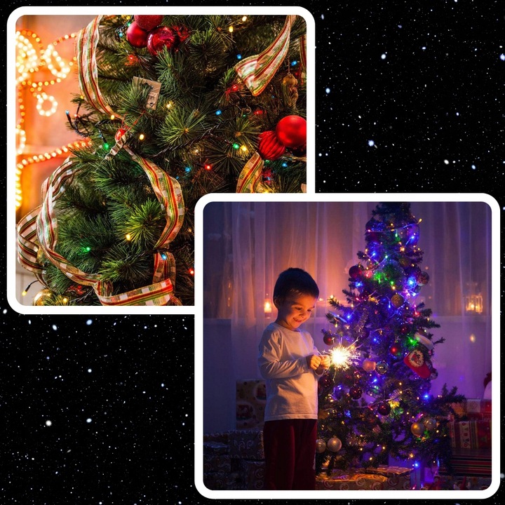 LAMPKI CHOINKOWE 300LED 22m ZEWNĘTRZNE WEWNĘTRZNE MULTIKOLOR ŚWIĄTECZNE