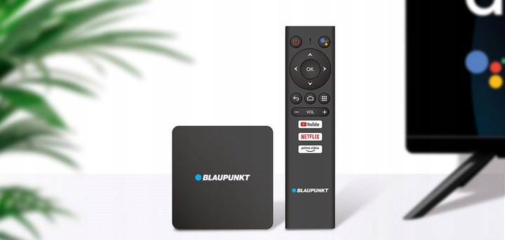BLAUPUNKT ANDROID 12 TV SMART BOX ODTWARZACZ MULTIMEDIALNY 4K WIFI USB HDMI