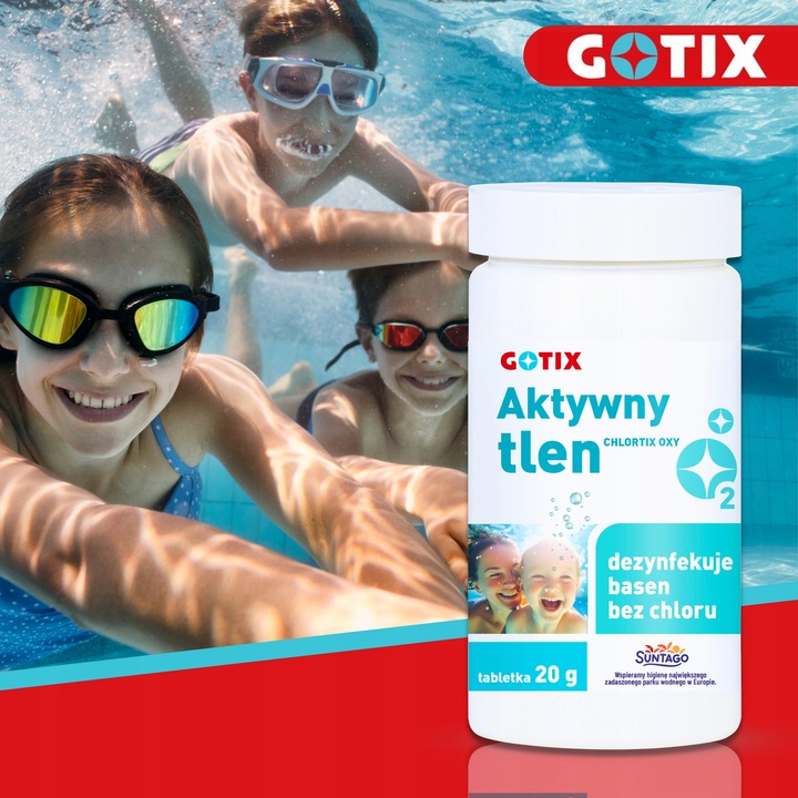 Aktywny Tlen do Basenu Jacuzzi SPA Chemia Basenowa bez Chloru Tabletki