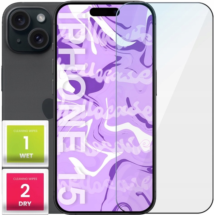 Etui do iPhone 15 do MagSafe MATT CASE WZMACNIANE 360° + 2x Szkło na ekran