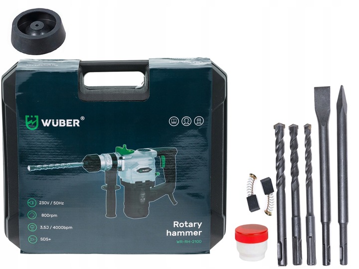 MŁOT UDAROWY MŁOTOWIERTARKA + DŁUTA, WIERTEŁA SDS+