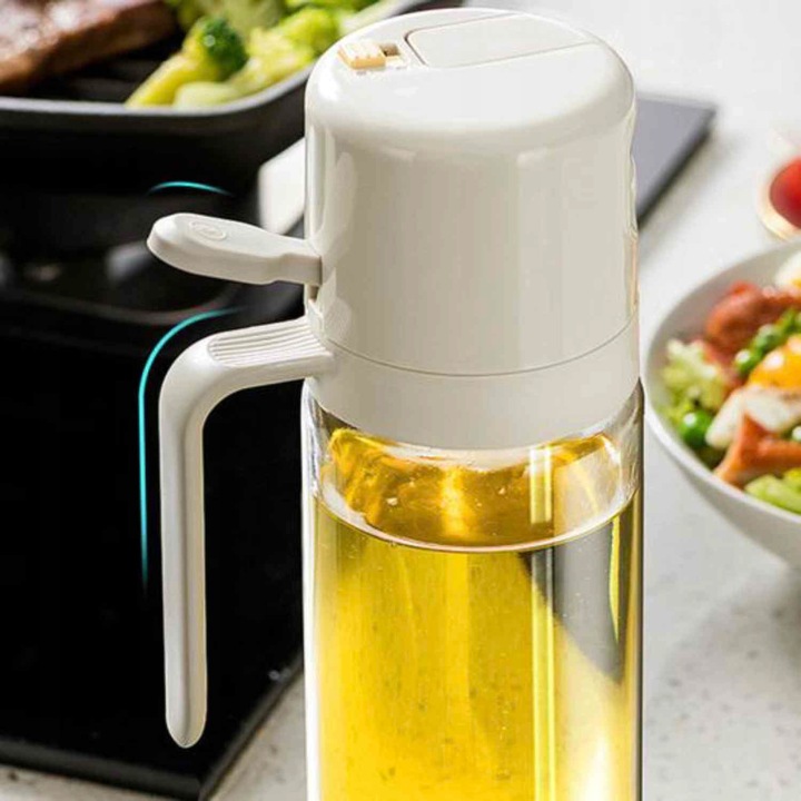 SPRYSKIWACZ DO OLIWY OLEJU SZKLANY DOZOWNIK SPRAY ATOMIZER WYGODNY 550ML