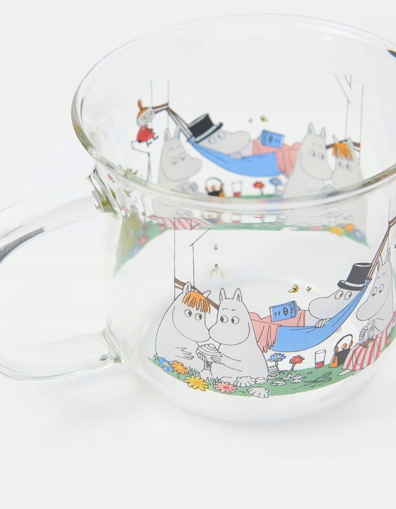 Kubek muminki przezroczysty szklany 300 ml kolorowy kubeczek