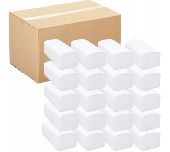 Ręcznik Papierowy ZZ Bio BIAŁY 25g GRUBY CELULOZA 1w 21X23 4000SZT