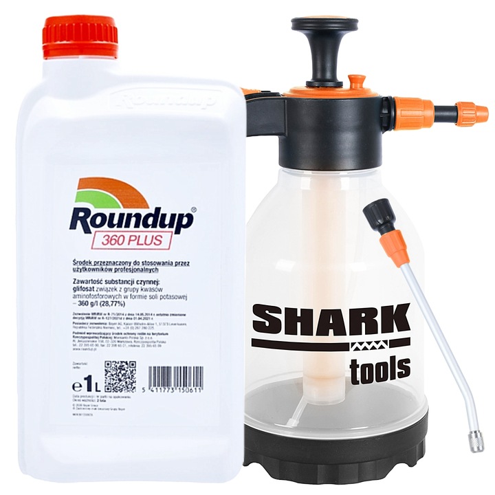 Zestaw na chwasty Opryskiwacz 1,5L z Roundup 1L środek oprysk