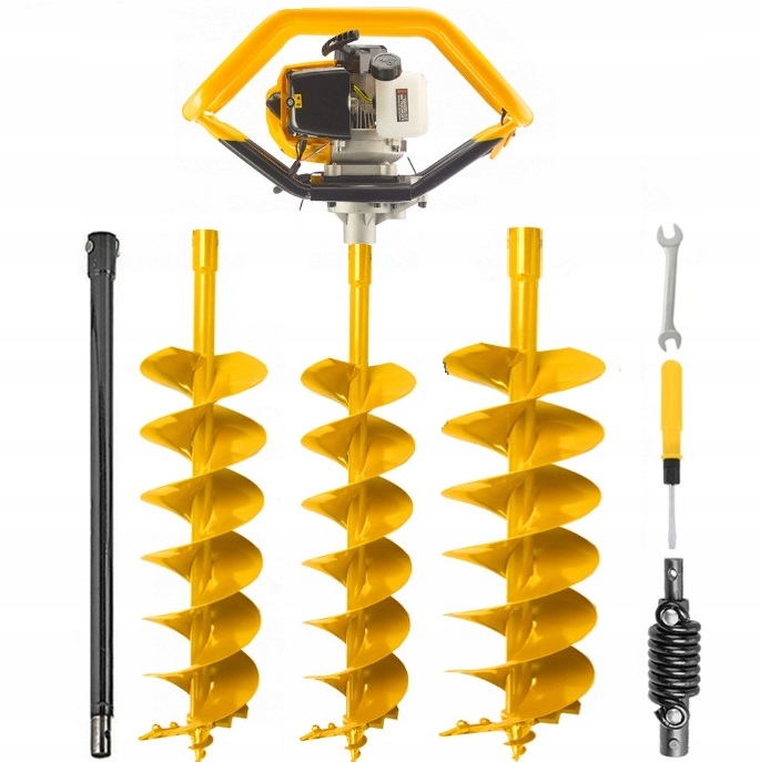 WIERTNICA SPALINOWA glebowa świder HEXAGON + 3 x wiertło GRYZZLY PRO