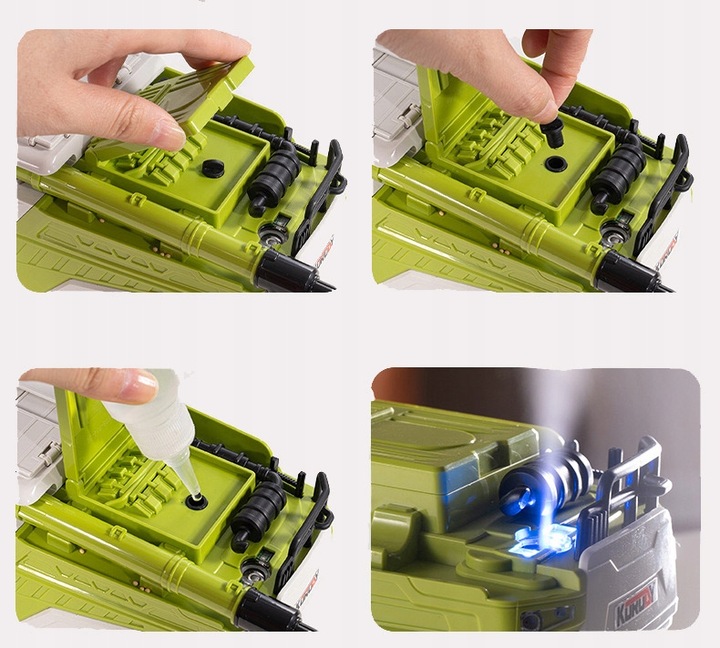 KOMBAJN ZDALNIE STEROWANY 2w1 GENERATOR DYMU + ŚWIATŁA POJEMNIK NA ZBOŻE