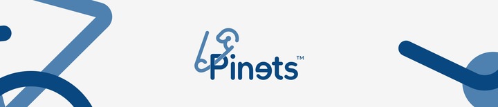 PINETS Piękna Srebrna Broszka KWIAT z niebieską cyrkonią