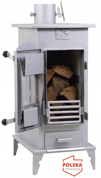 Piec koza piecyk szamotowy 17,5 cegieł stal 2 mm ATEST EKODESIGN
